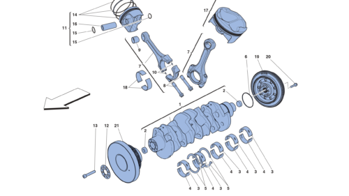 0002 - CRANKSHAFT - CONNECTING RODS AND PISTONS