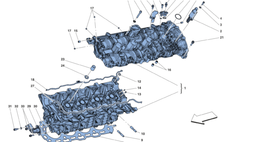 0004 - LEFT HAND CYLINDER HEAD