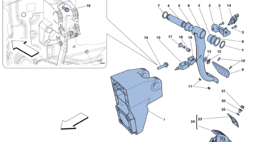 0023 - COMPLETE PEDAL BOARD ASSEMBLY