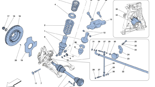 0034 - REAR SUSPENSION - SHOCK ABSORBER AND BRAKE DISC
