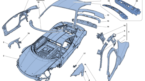 ‘-385 : COMPLETE BODYSHELL -Only to specific order by fax or e-mail, specifying vehicle serial No.-