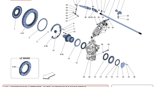 032 GTE - FRONT SUSPENSION - TORSION BAR AND BRAKE DISC