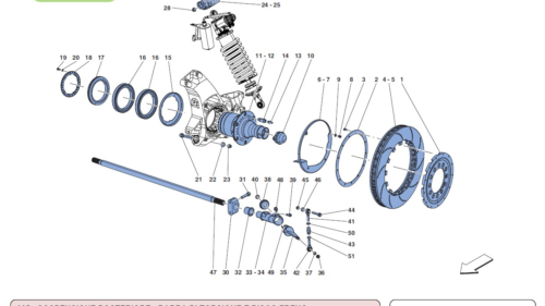 035 GT3 - REAR SUSPENSION - TORSION BAR AND BRAKE DISC