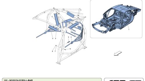 102 GT3 - BODYSHELL AND ROLLBAR
