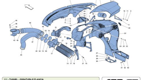 111 GT3 - TUNNEL - SUBSTRUCTURE AND DASHBOARD