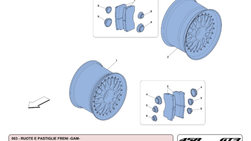 063 - WHEELS AND BRAKE PADS -GAM-