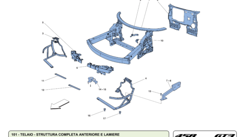 101 - CHASSIS - COMPLETE FRONT STRUCTURE AND PANELS