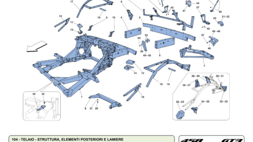 104 - CHASSIS - STRUCTURE, REAR ELEMENTS AND PANELS