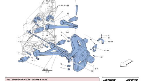 032 - FRONT SUSPENSION AND ARMS
