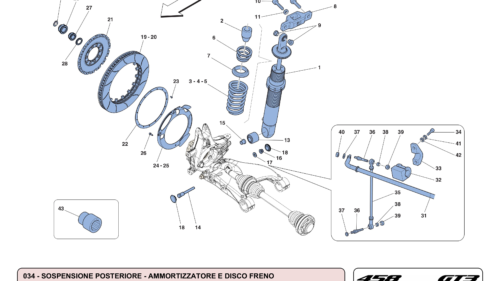 034 - REAR SUSPENSION - SHOCK ABSORBER AND BRAKE DISC