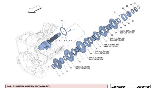 004 - SECONDARY SHAFT GEARS
