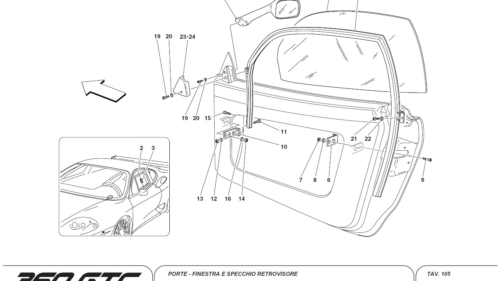 105 - DOORS - WINDOW AND REARWIEW MIRROR