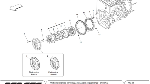 15 - SINTERED CLUTCH FOR SEQUENTIAL GEARBOX - OPTIONAL