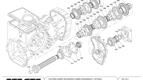 20C - SEQUENTIAL GEARBOX PINION SHAFT ASSEMBLY - OPTIONAL