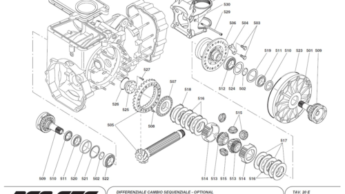 20E - DIFFERENTIAL ASSEMBLY FOR SEQUENTIAL GEARBOX - OPTIONAL