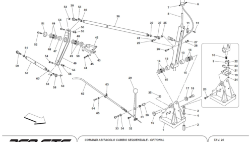 26 - PASSENGERS COMPARTMENT SEQUENTIAL GEARBOX CONTROLS - OPTIONAL