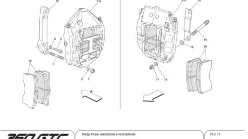 31 - CALIPERS FOR FRONT AND REAR BRAKES