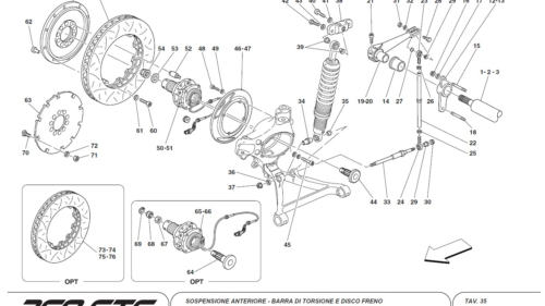 35 - FRONT SUNSPENCION - TORSION BAR AND BRAKE DISC