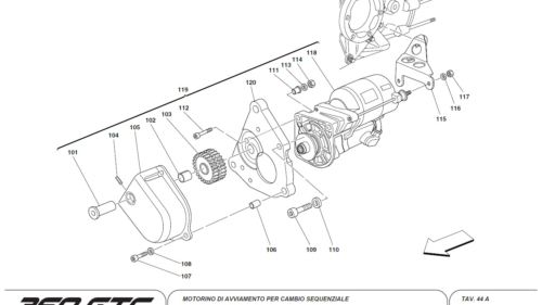 44A - STARTING MOTOR FOR SEQUENTIAL GEARBOX
