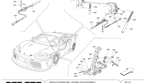 8A - ACCELERATOR PEDAL - OPTIONAL FOR MARELLI
