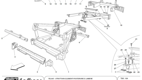 104 - FRAME - REAR ELEMENTS STRUCTURES AND PLATES