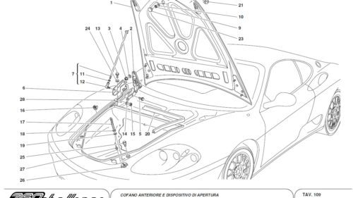 109 - FRONT HOOD AND OPENING DEVICE