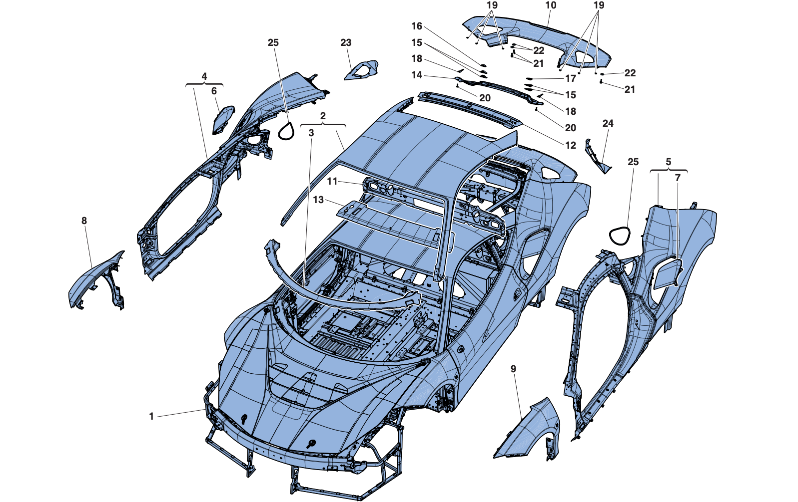 0100 - BODYSHELL - EXTERNAL TRIM