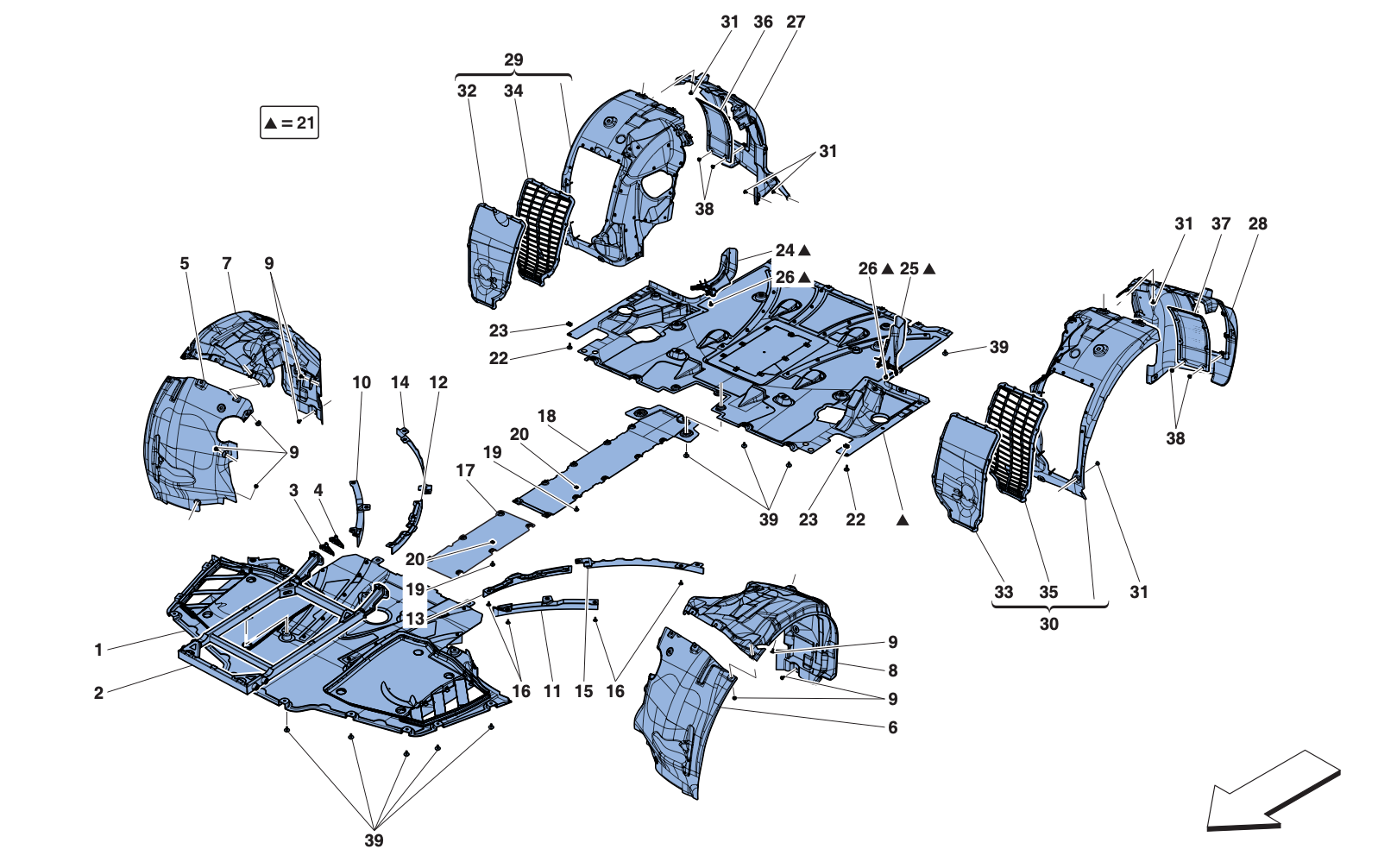 0105 - FLAT UNDERTRAY AND WHEELHOUSES