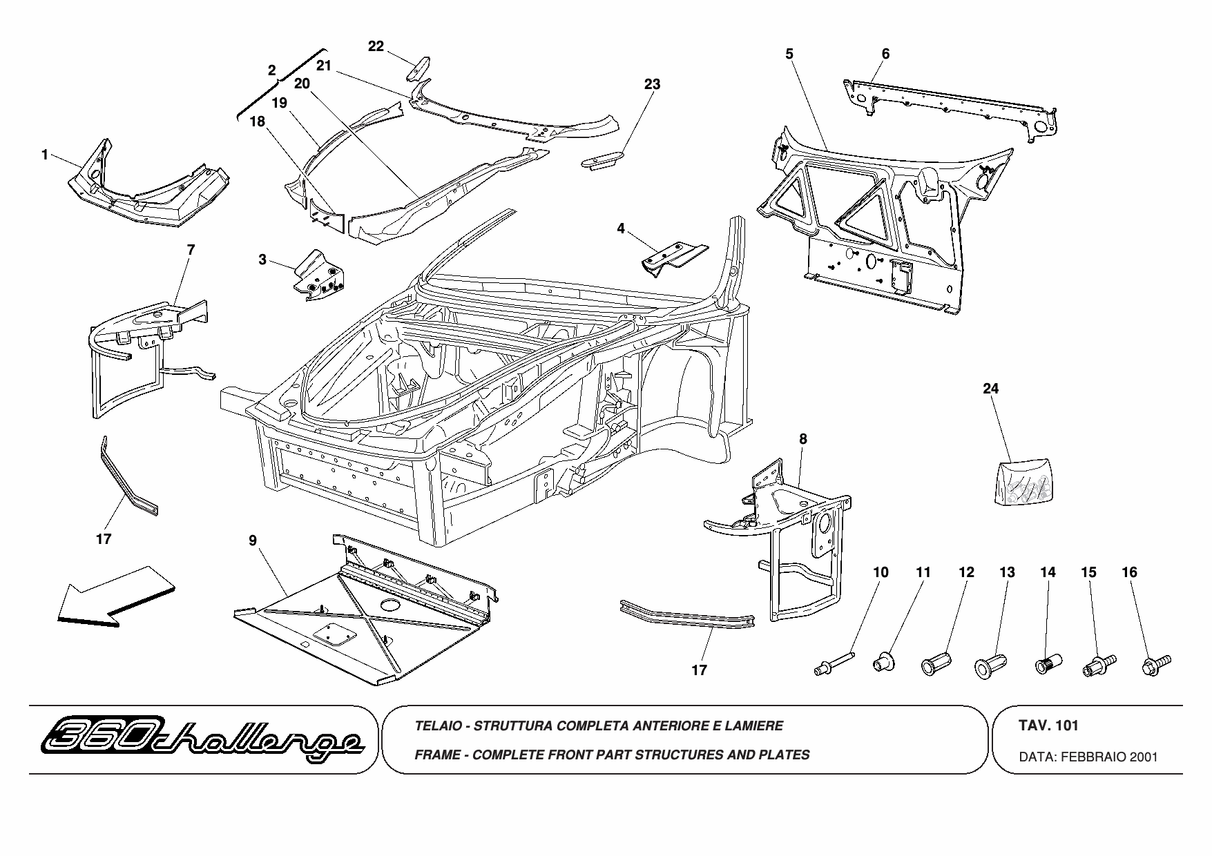 105 - FRAME - REAR ELEMENTS SUB-GROUPS
