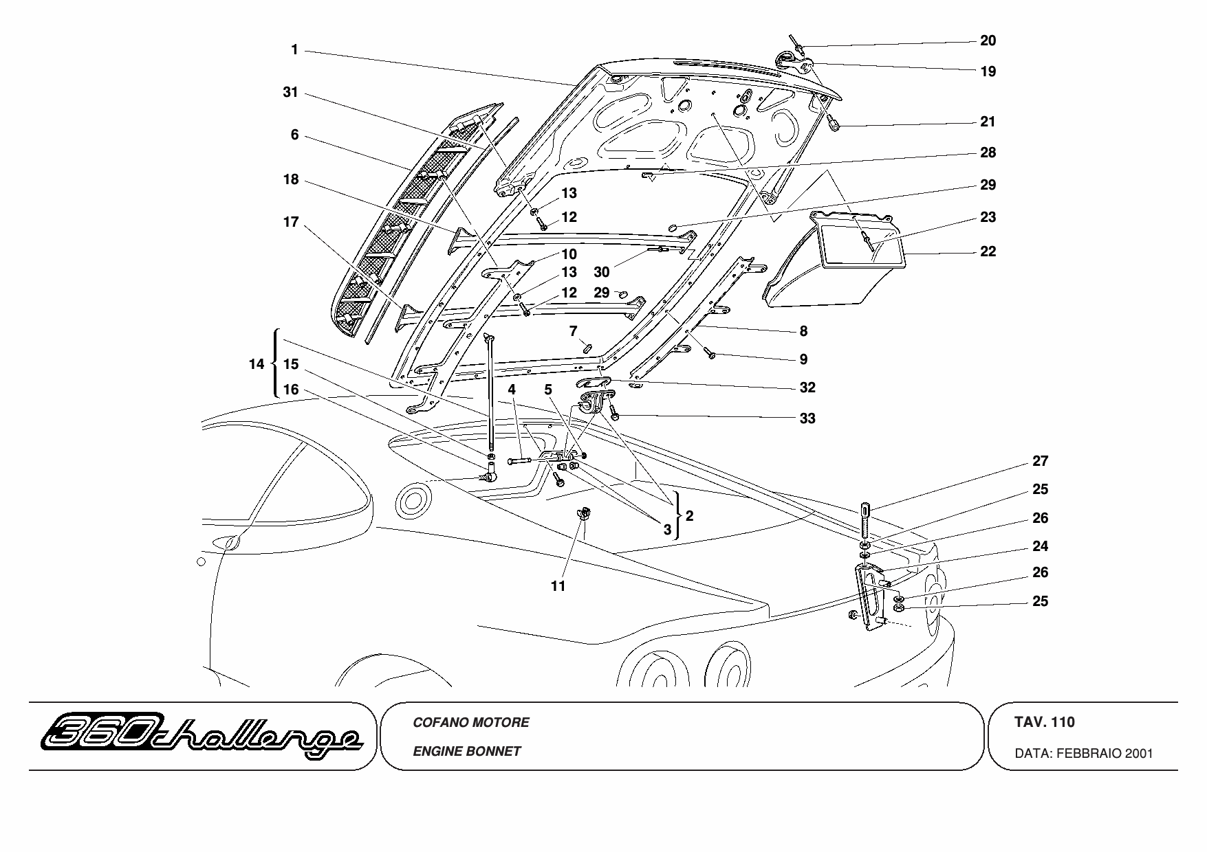 110 - ENGINE BONNET