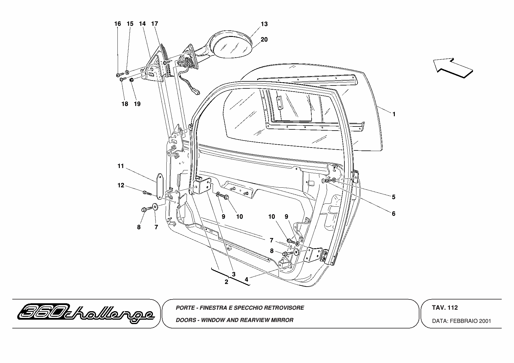 112 - DOORS - WINDOW AND REARVIEW MIRROR