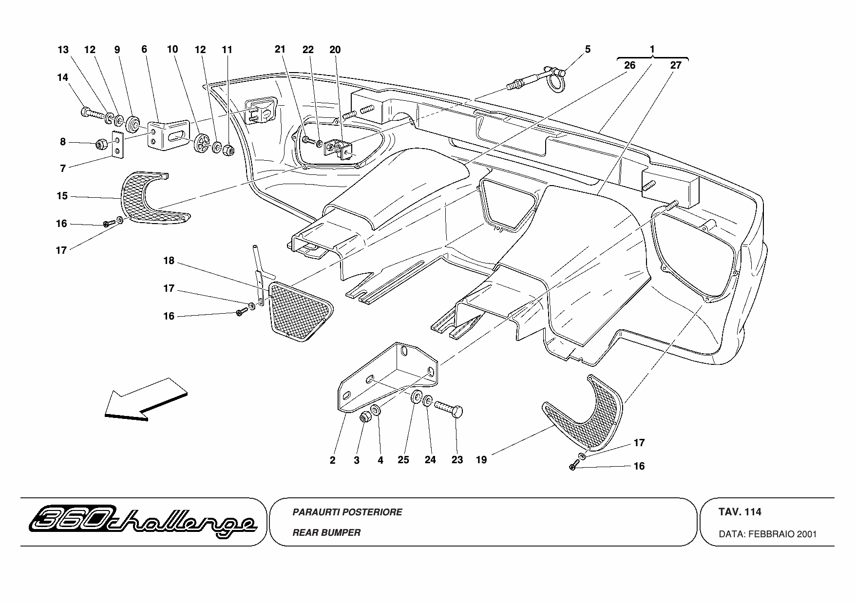 114 - REAR BUMPER