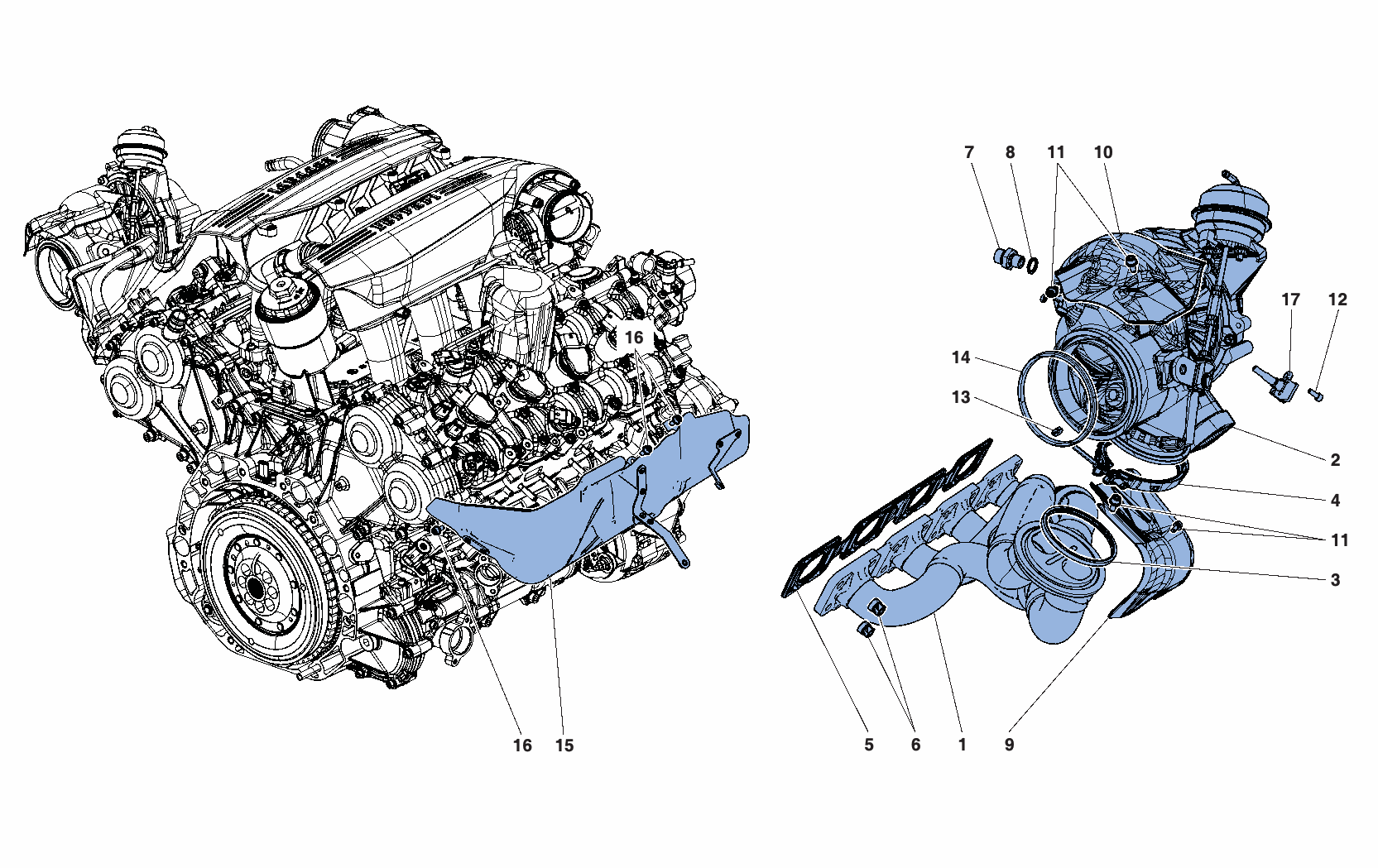 0011 - MANIFOLDS, TURBOCHARGING SYSTEM AND PIPES