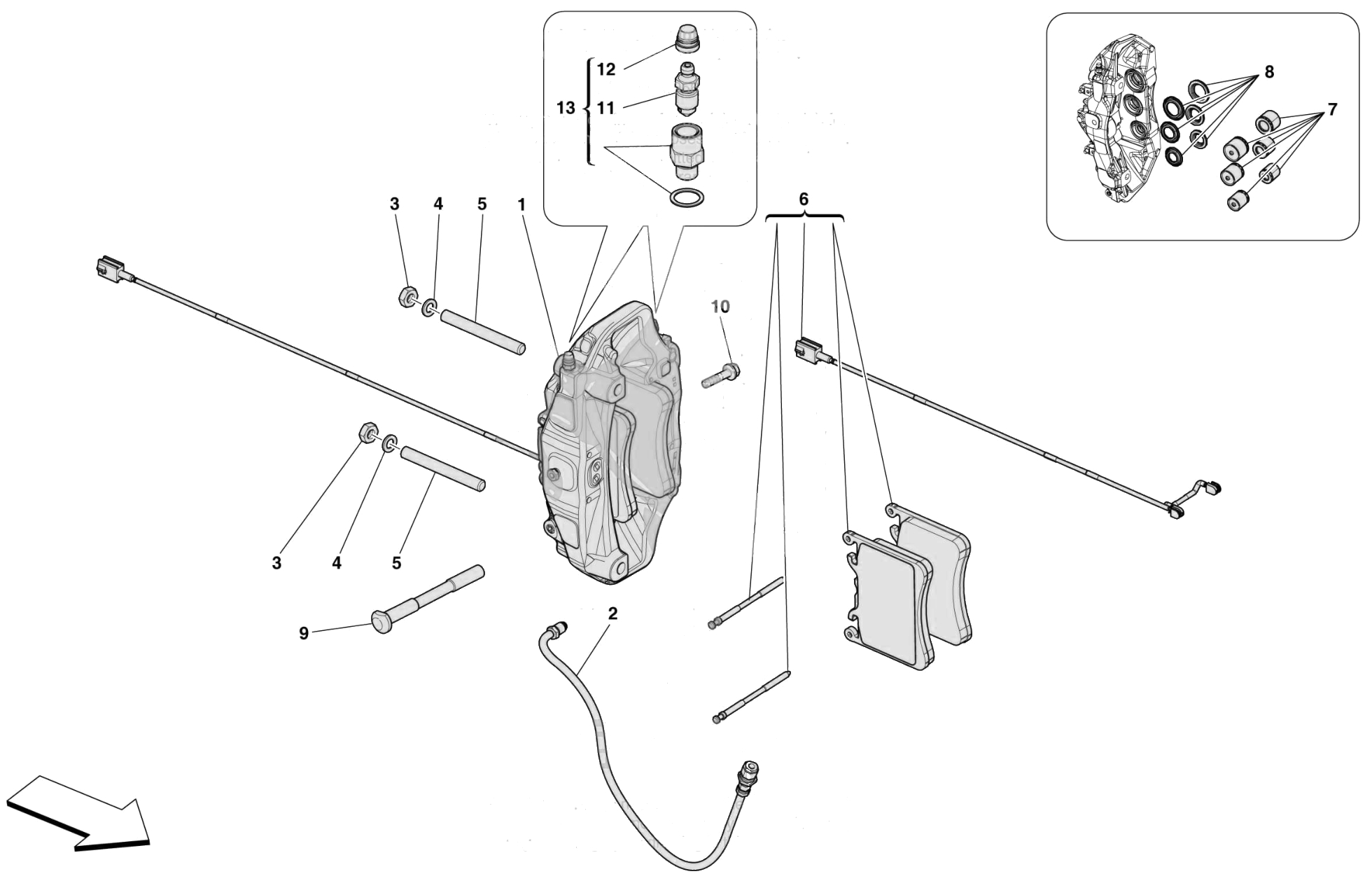 34 - CALIPERS FOR FRONT AND REAR BRAKES