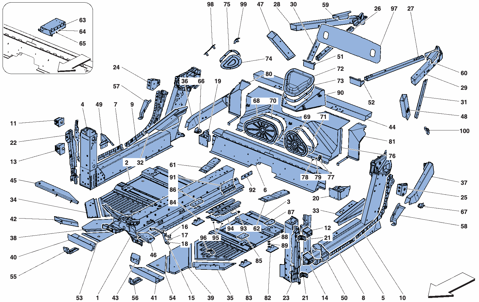 104 - FRAME - REAR ELEMENTS STRUCTURES AND PLATES